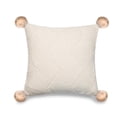 thumbnail image 1 of MDR Trading Inc. HU-PP1818EL04OF Ivory Machine Knit With Pom Poms And Feather Down Insert Pillow, 1 of 1