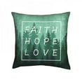 thumbnail image 1 of MDR Trading Inc. HU-RM1818IC01OP Faith Hope Love With Polyester Insert Pillow, 1 of 1