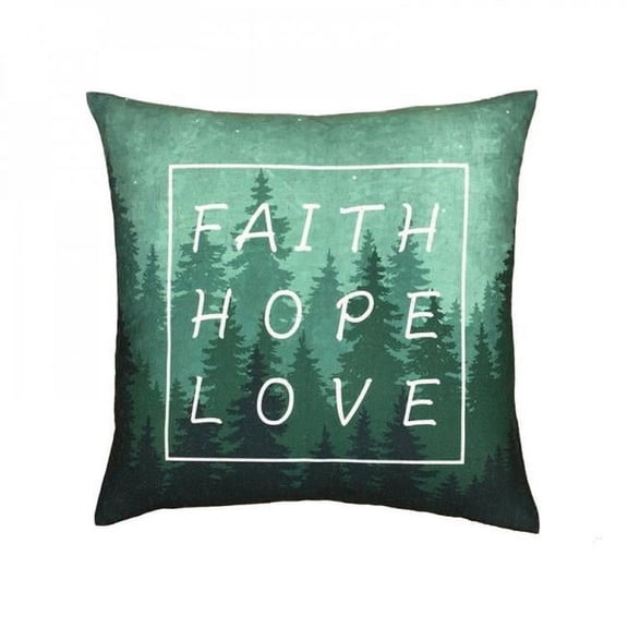 MDR Trading Inc. HU-RM1818IC01OP Faith Hope Love With Polyester Insert Pillow