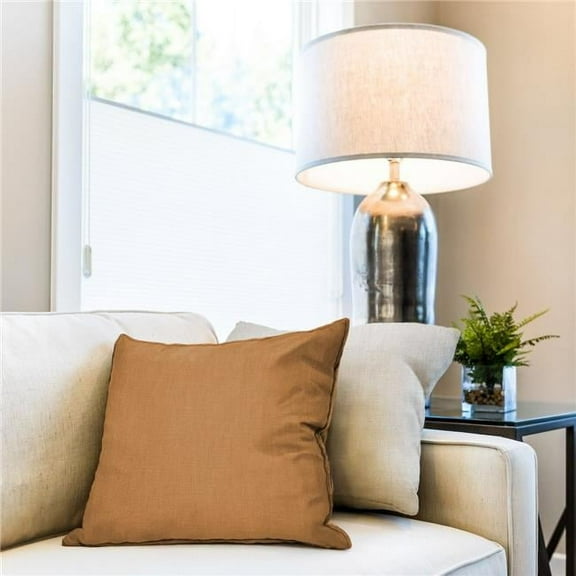 MDR Trading Inc. HU-SS2424JS03OF Taupe 24X24 Inches With Feather Down Insert Pillow