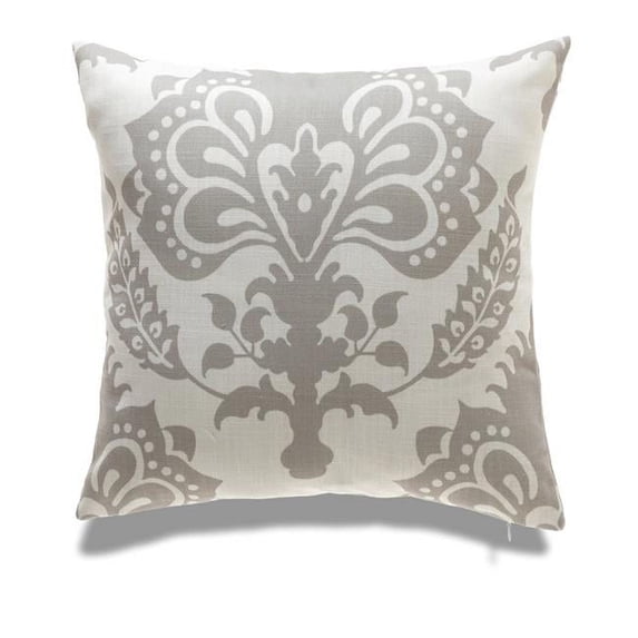 MDR Trading Inc. HU-VA1818KS03XX White With Light Gray Print Pillow Cover