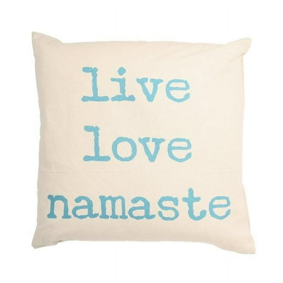 MDR Trading Inc. HU-YG1818IC01OF Live Love Namaste With Feather Down Insert Pillow