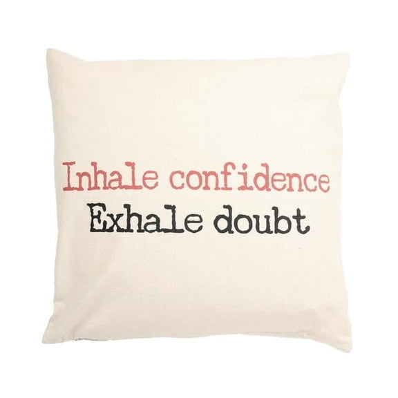 MDR Trading Inc. HU-YG1818IC03OF Inhale Confidence Exhale Doubt With Feather Down Insert Pillow