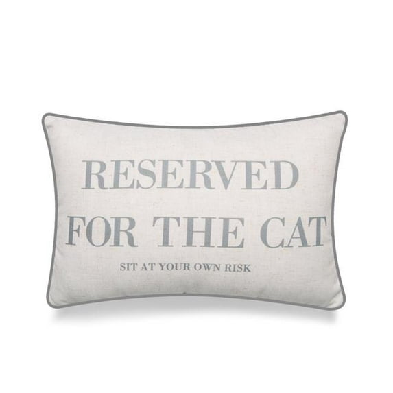 MDR Trading Inc. HU-YM1218ICCTOP Reserved For The Cat Sit At Your Own Risk With Polyester Insert Pillow