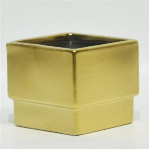 MDR Trading Inc.  Matte Gold Square Planter