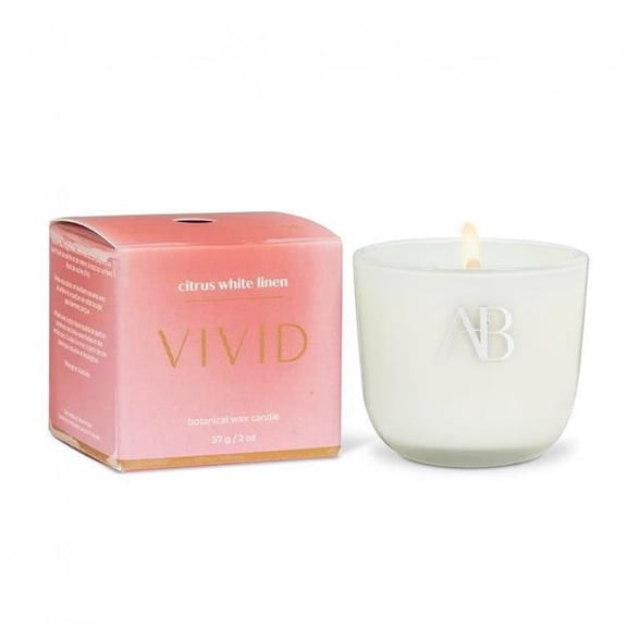 MDR Trading Inc. AB-16-ASV-MINI-WL_Q01 Mini Citrus White Linen Candle
