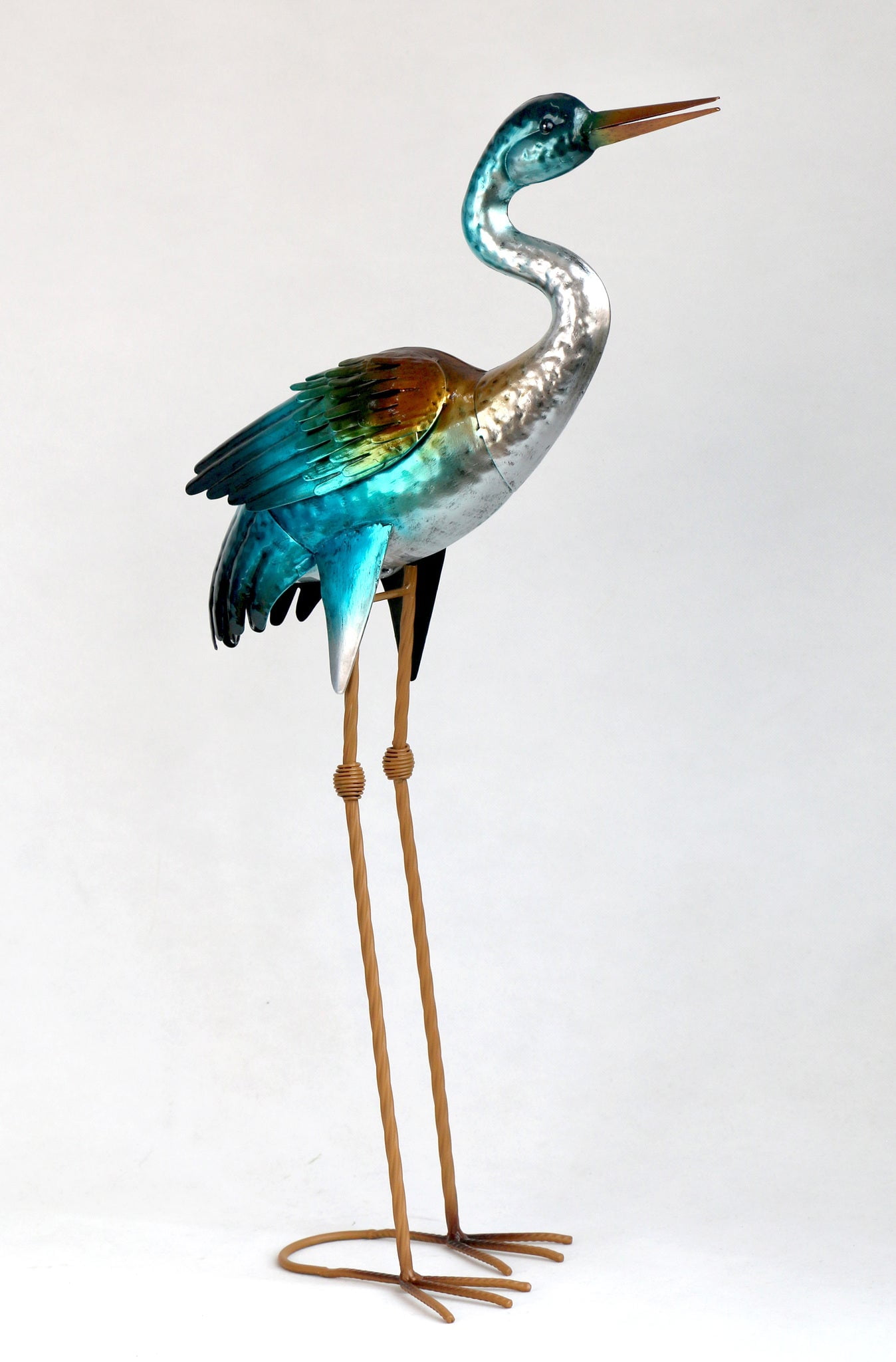 MDR Trading Inc. AI-GG9575_Q01 Multi Color Metal Heron Garden Sculpture
