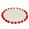 thumbnail image 1 of MDR Trading Inc. AB-28-NEPAL-44-RED Pompom Edge Trivet, 1 of 1