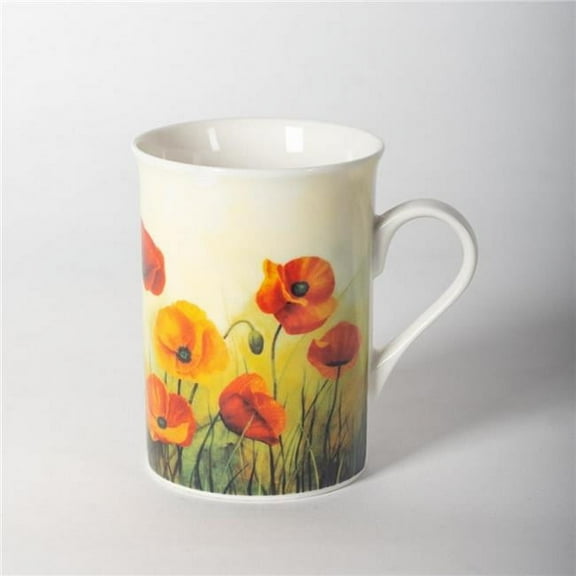 MDR Trading Inc. FP-MUG-5716_Q01 Porcelain Poppies Mug