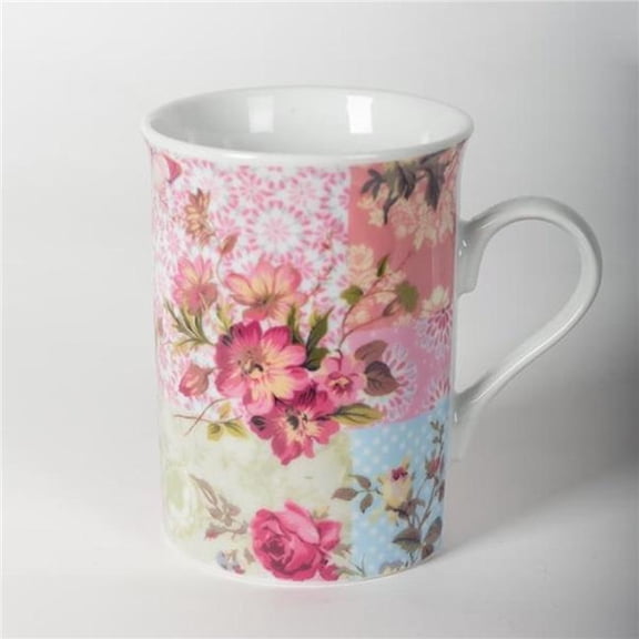 MDR Trading Inc. FP-MUG-R106_Q01 Porcelain Quilt And Flowers Mug