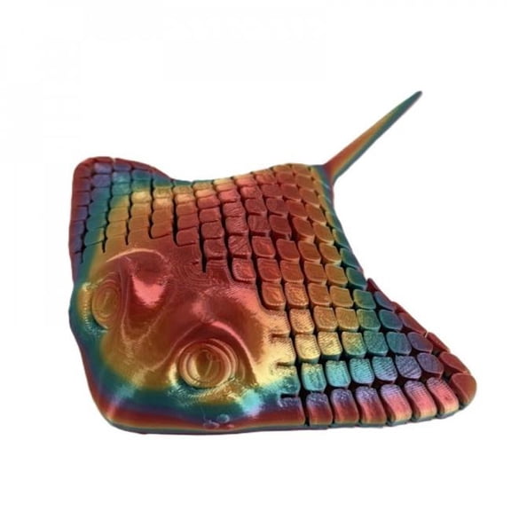 MDR Trading Inc. SC-105.11.1177 3D Printed Colorful Manta Ray Figurine