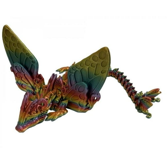 MDR Trading Inc. SC-105.43.675 3D Printed Green Butterfly Wings Dragon Figurine