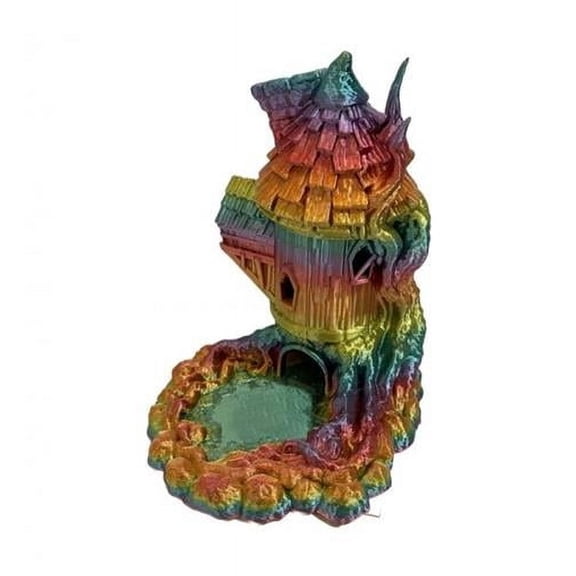 MDR Trading Inc. SC-105.67.591 3D Printed Wizard Dice Tower With Pond Figurine