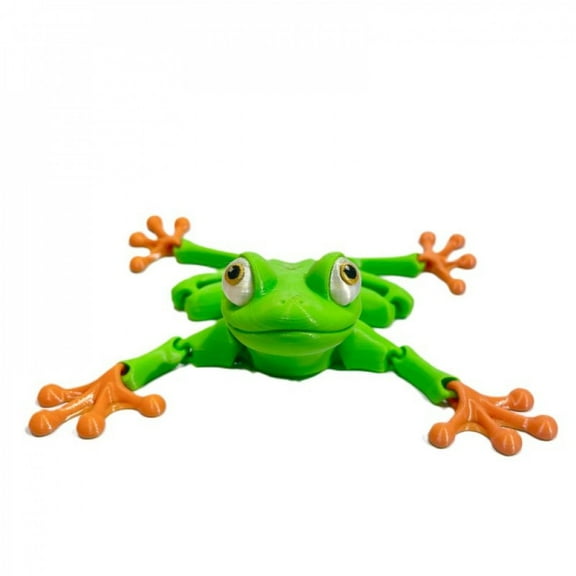 MDR Trading Inc. SC-105.71.729 3D Printed Green With Orange Legs Frog Figurine
