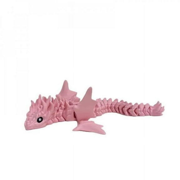 MDR Trading Inc. SC-105.75.733 3D Printed Pink Dragon With Bi-Fold Wings Figurine