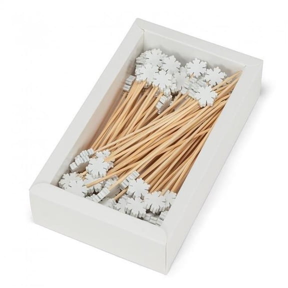MDR Trading Inc. AB-27-CANAPE-03 Set Of 100 Snowflake Cocktail Pick