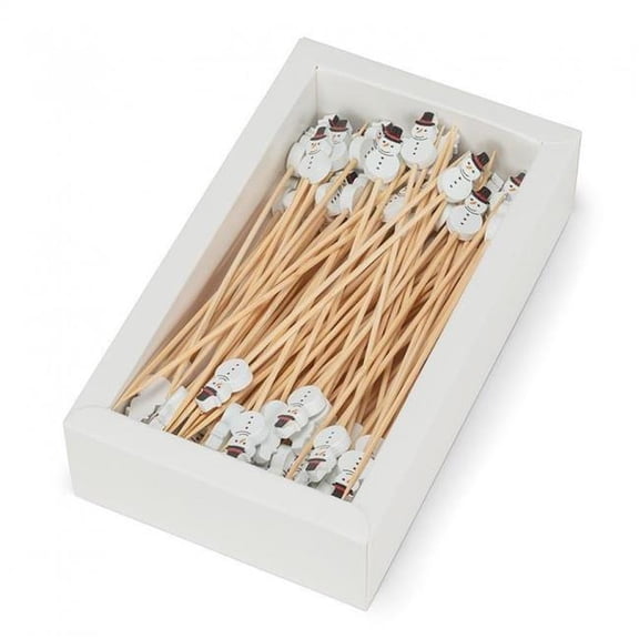 MDR Trading Inc. AB-27-CANAPE-01 Set Of 100 Snowman Cocktail Pick