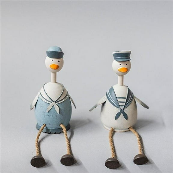 MDR Trading Inc. FP-HUS-545 Set Of 2 Assorted Sitting Sailor Ducks-One Dressed In Blue, One In White Figurines