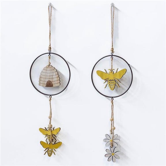 MDR Trading Inc. FP-HUS-447 Set Of 2 Assorted Styles Bees Hanging Decorations