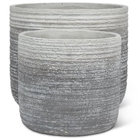 MDR Trading Inc. AB-27-TERRAIN-745-SET Set Of 2 Extra Large Gray Ombre Planters
