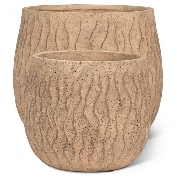 MDR Trading Inc. AB-27-TERRAIN-609-SET Set Of 2 Extra Large Vertical Wave Planters