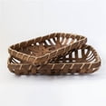 thumbnail image 1 of MDR Trading Inc. FP-MAC-173 Set Of 2 Rectangular Brown Weave With Rope Accents Trays, 1 of 2
