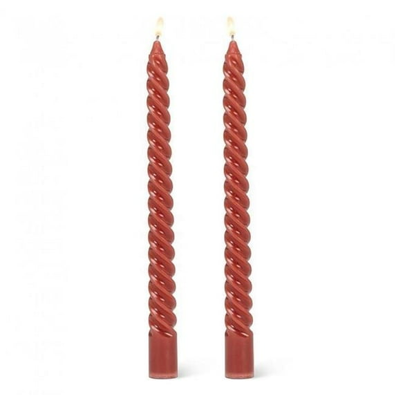 MDR Trading Inc. AB-27-TWIRL-BURG Set Of 2 Tight Spiral Taper Candles