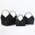 thumbnail image 1 of MDR Trading Inc. FP-MAC-174 Set Of 3 Black Woven With Handles Baskets, 1 of 4