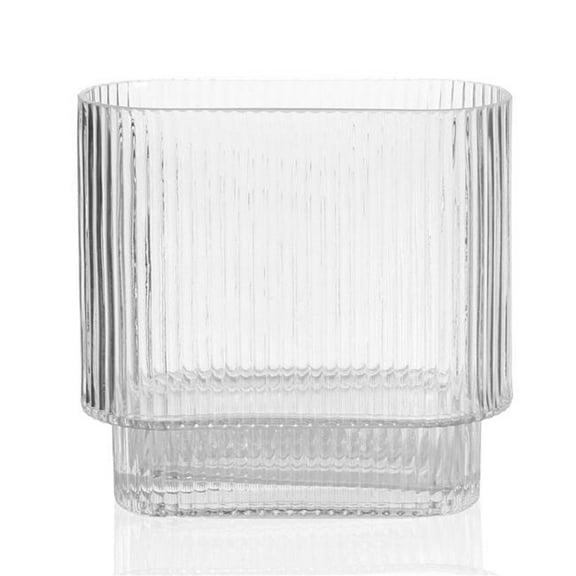 MDR Trading Inc.  Square Ribbed Vase