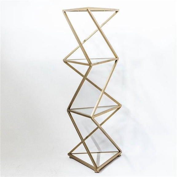 MDR Trading Inc. FP-WEN-21011_Q01 Stylized Triangle Shaped Metal Frame With Glass Shelf