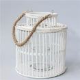 thumbnail image 1 of MDR Trading Inc. FP-MAC-163-L_Q01 White Wash Wood With Rope Handle Lantern, 1 of 2