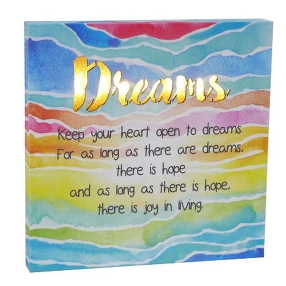 MDR Trading SC-BX627 Dreams LED Block Sign with Saying