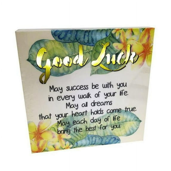 MDR Trading SC-BX635 Good Luck LED Block Sign with Saying