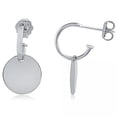 thumbnail image 1 of MDR Trading SS-EKP140 12 mm Silver with Dangling Disc Earrings, 1 of 1