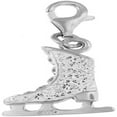thumbnail image 1 of MDR Trading SS-PE253C-S 13.4 mm White & Silver Crystal Figure Skate Charm, 1 of 1