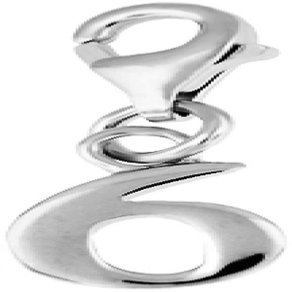 MDR Trading SS-PE304-6-S 7.5 mm Silver Number 6 Charm