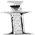 thumbnail image 1 of MDR Trading SS-PIZ001-I 25 mm White & Silver Initials with Cubic Zirconia-Letter I Pendant, 1 of 1