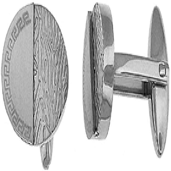 MDR Trading SS-SSC028 Stainless Steel Silver Designer Style Round Cufflinks