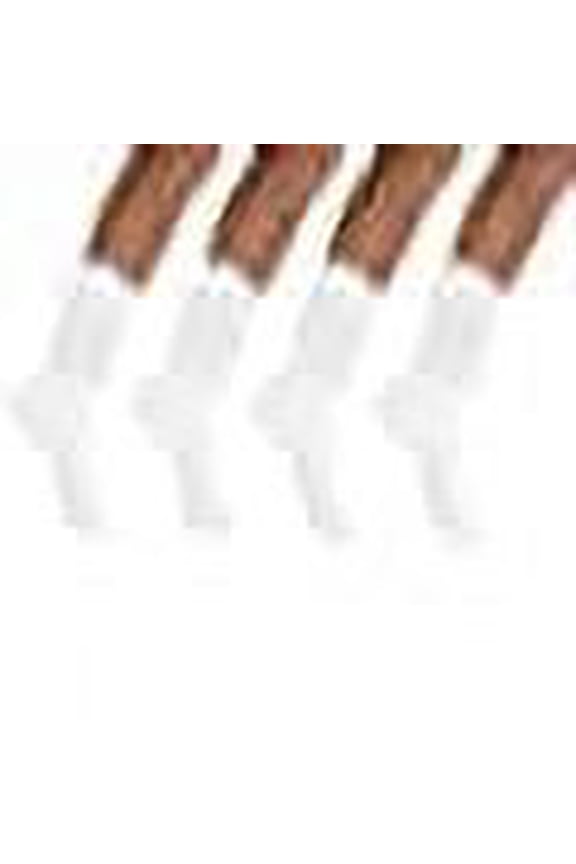 MDR Women and Men Slouch Socks Extra Tall/Extra Heavy Cotton Socks Made in USA Size 9-11, Pack of 4 White