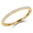 thumbnail image 1 of MDR130032-3.75 0.125 CTW Round Diamond Semi-Eternity Thin Wedding Anniversary Band Ring in 14K Yellow Gold - Size 3.75, 1 of 1