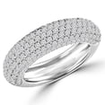 thumbnail image 1 of MDR140063-8.5 1.5 CTW Pave Set Round Diamond Anniversary Wedding Band Ring in 14K White Gold - Size 8.5, 1 of 1