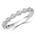 thumbnail image 1 of MDR140067-7 0.12 CTW Round Diamond Semi-Eternity Wedding Band Ring in 14K White Gold - Size 7, 1 of 1