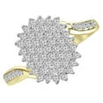 thumbnail image 1 of MDR140084-3.5 0.5 CTW Round Diamond Cluster Cocktail Ring in 14K Yellow Gold - Size 3.5, 1 of 1