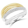 thumbnail image 1 of MDR170050-6.5 0.37 CTW Round Diamond Cocktail Semi-Eternity Ring in 14K Two-Tone Gold - 6.5, 1 of 1
