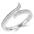 thumbnail image 1 of MDR170060-3.75 0.33 CTW Round Diamond Semi-Eternity Wedding Band Ring in 14K White Gold - Size 3.75, 1 of 1