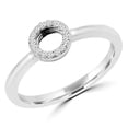 thumbnail image 1 of MDR170066-3.75 0.1 CTW Round Diamond Cocktail Ring in 14K White Gold - Size 3.75, 1 of 1