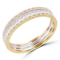 thumbnail image 1 of MDR170074-3 0.14 CTW Round Diamond Cocktail Ring in 14K Three-Tone Gold - Size 3, 1 of 1