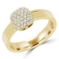 thumbnail image 1 of MDR170076-5 0.25 CTW Round Diamond Cocktail Ring in 14K Yellow Gold - Size 5, 1 of 1