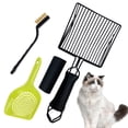 thumbnail image 1 of MDRM Cat Litter Scoop, Light Weight Metal Stainless Scooper with Foam Handle, Fast Kitty Poop Sifter and Plastic Shovel for Pet Owners Easy Clean Tool Set, 1 of 6