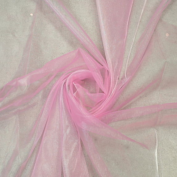 MDS 100 Yard Organza Fabric for Wedding Sewing & Craft Costumes, 44” Pink